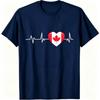 I Love Canada Pattern Print Men's T-shirt Summer Men's and Women's Casual Fashion Tops Men's Short Sleeve T-shirt Oversize Clothing