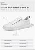 Men's Genuine Leather Retro White Cowhide Sneakers