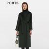 PORTS Women's Cashmere Long-Sleeve Mid-Length Coat