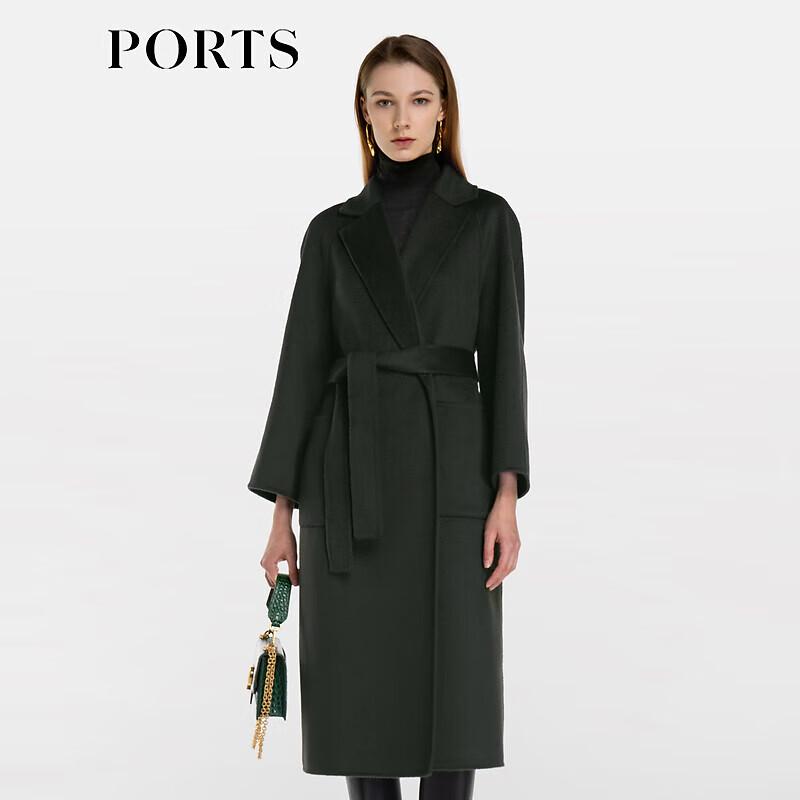 PORTS Women's Cashmere Long-Sleeve Mid-Length Coat