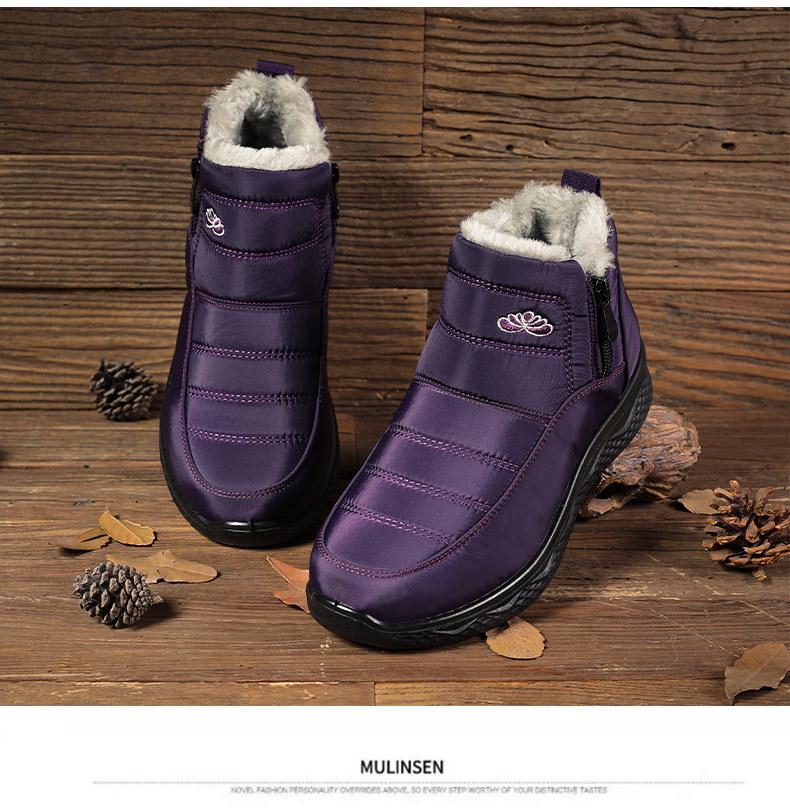2024 Unisex Plus Size Cotton Snow Boots with Velvet Lining