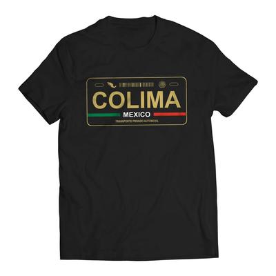 Colima Mexico License Plate T-Shirt and Kids Tshirt - Playera Mexicana Con Placa De Carro