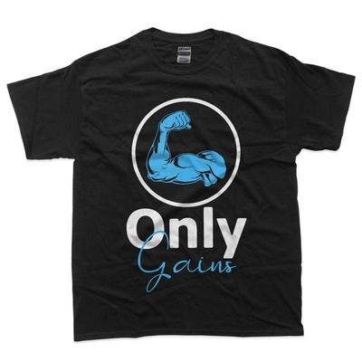 Only Gains Weight Builder Proud Bodybuilding Workout Gym T Shirt