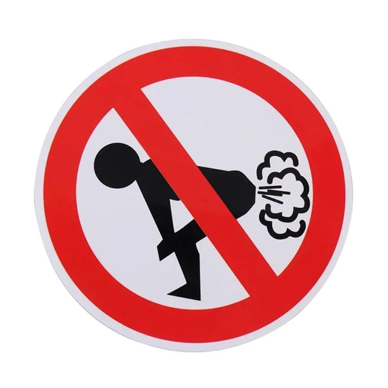 2PCS Interesting Civilization Sticker Do Not Fart Sticker No Farting Car Stickers