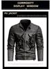2025 Men's Retro Distressed Motorcycle Leather Jacket - Trendy European American PU Outerwear with Innovative Design