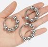 Men's Six Beads Lock Precision Sleeve Ring Stainless Steel Metal Penis Ring Sex Toys for Men Male Delay Ejaculation Cock Ring Glans Stimulator