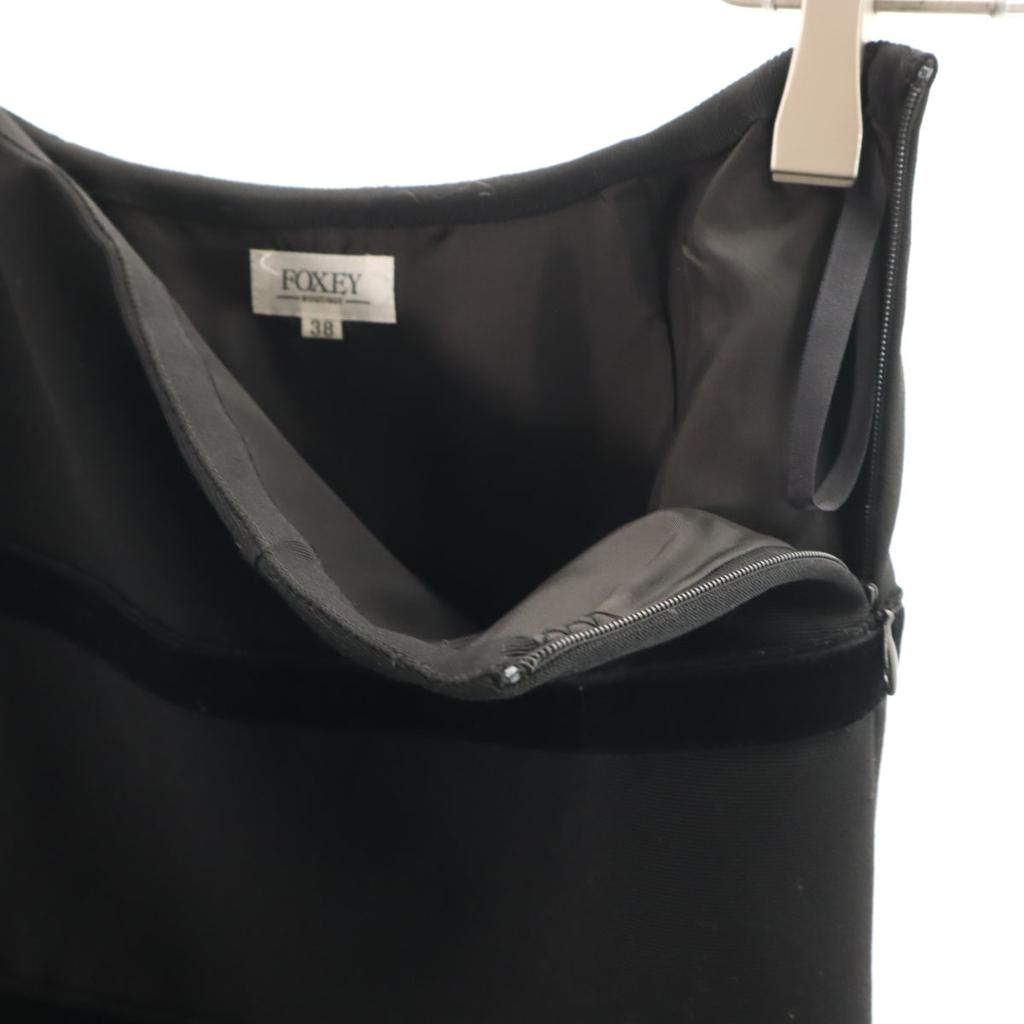 FOXEY Made in Japan wool Midi length flare skirt 38 black Women Used