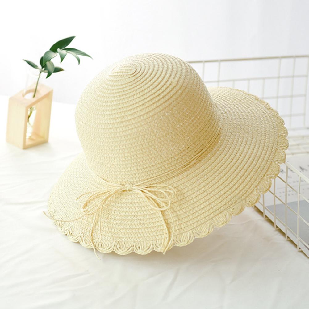 Leisure Women Breathable Fisherman Hat Beach Straw Hat