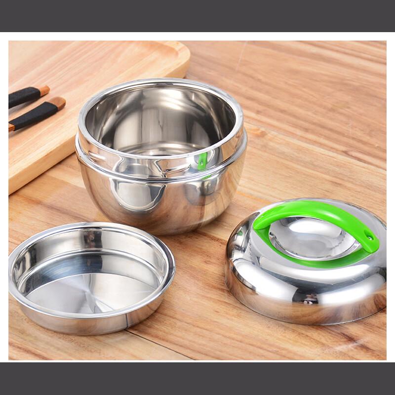 ZISIZ 1000ML 316 Stainless Steel Insulated Apple Lunch Box with Handle