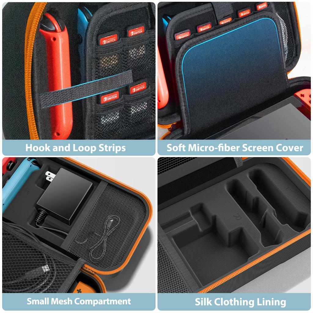 Organic EL Model Not Compatible with Switch Switch Case OIVO Switch Storage Case Carrying Case Full Large Easy To Can Store Everything Including Main