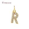18K Gold Plated Copper A-Z Alphabet Charms For DIY Women's Necklace Jewelry Making Supplies,Fashion Inlay Zircon Letter Pendants