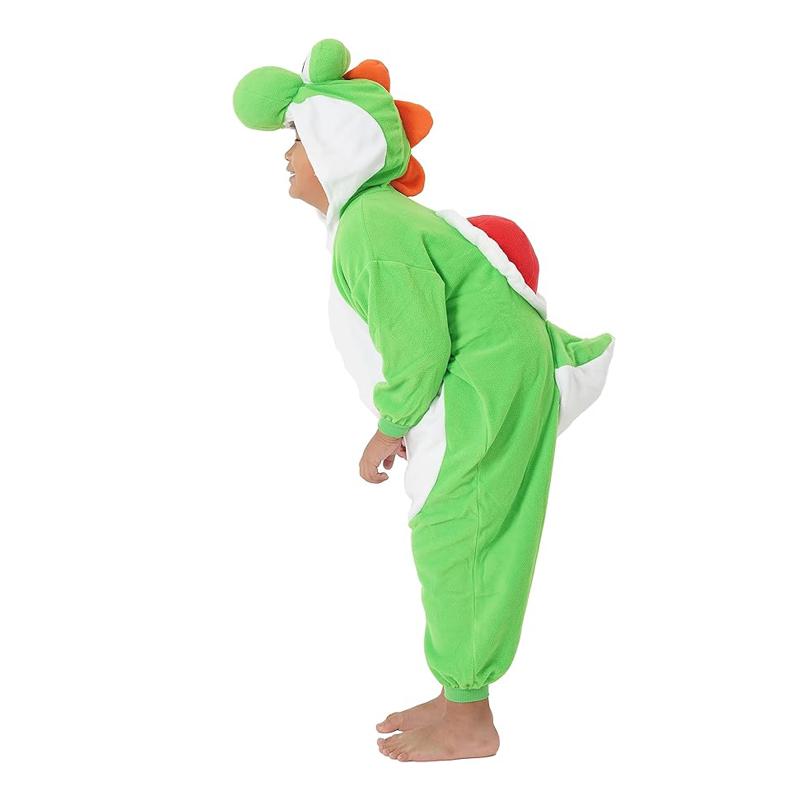 Kids Onesies Yoshi Kigurumi Boy's One-Piece Pajamas Cartoon Cosplay Costume For Christmas Halloween Fleece Sleepwear Anime Homewear Party Pijamas