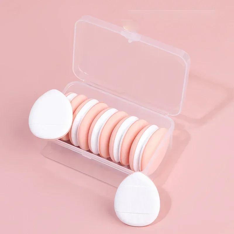 6/10Pcs Mini Finger Puff Foundation Small Air Cushion Powder Sponge Face Concealer BB Cream Cosmetic Applicator Makeup Tools