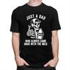 Custom Just A Dad Who Always Came Back With The Milk Skull T Shirts for Men Pure Cotton Tees Tshirt Tshirt Clothes