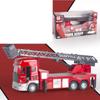 Modellino di Camion dei Pompieri in Scala 1/50 Rosso Die-cast Pneumatici Modello di Camion dei Pompieri