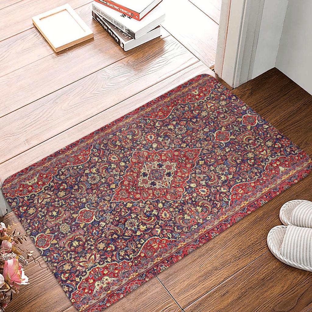 Antique Persian Rug Doormat Anti-Slip Kitchen Bathroom Mat Bedroom Balcony Door Floor Entrance Carpet Rug