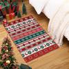 VIKAMA Christmas Entrance Rug Soft Bedroom & Kitchen Mat Geometric Non-Slip Front Door Doormat Christmas Home Decor
