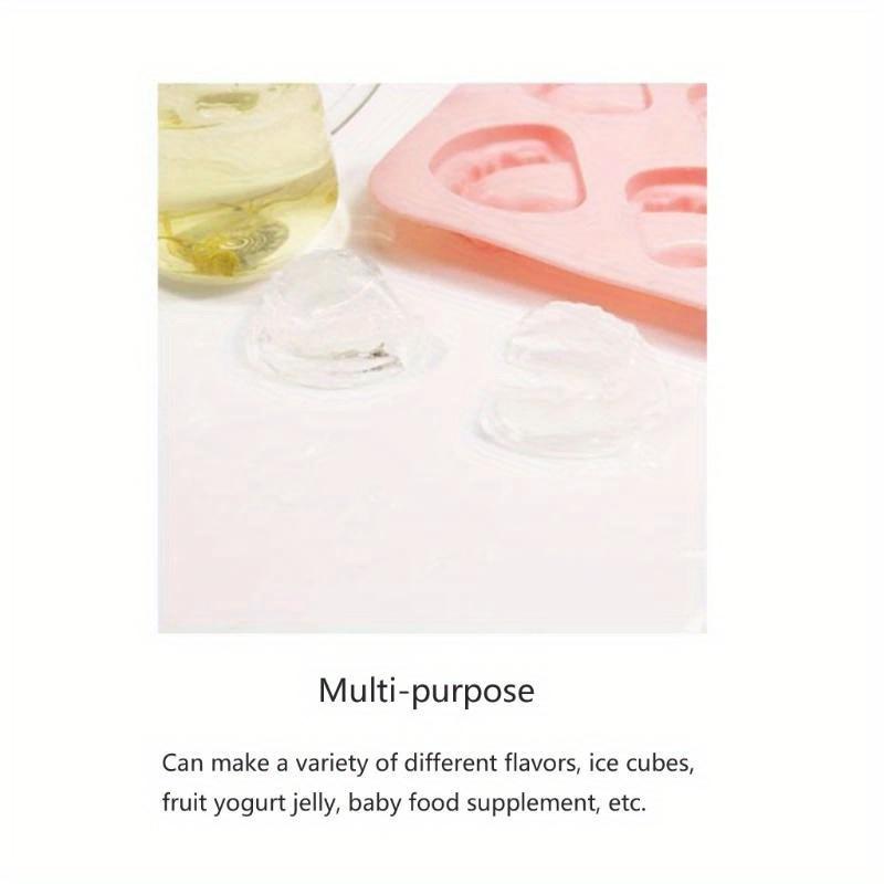 4-Loch-Eiswürfelform in Form von Prothesenzähnen, Silikon-Eiswürfelform, DIY-Eisform, lustiges Gag-Geschenk für Zahnarzt, Senioren, Vatertag