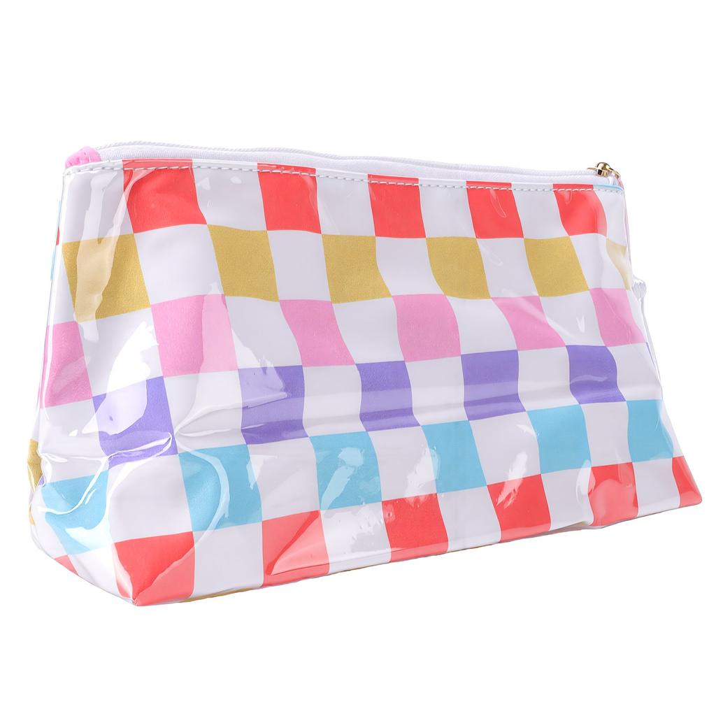 Travel Makeup Bag Large Capacity Travel Toiletry Bag Water Proof Glossy Transparent PVC Color Blocking S