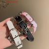 (YOUU06)Trendy Punk Colorful Dog Claw Bone Necklace For Women Exquisite PU Leather Charm Choker Sweet Cool Party Jewelry Gift