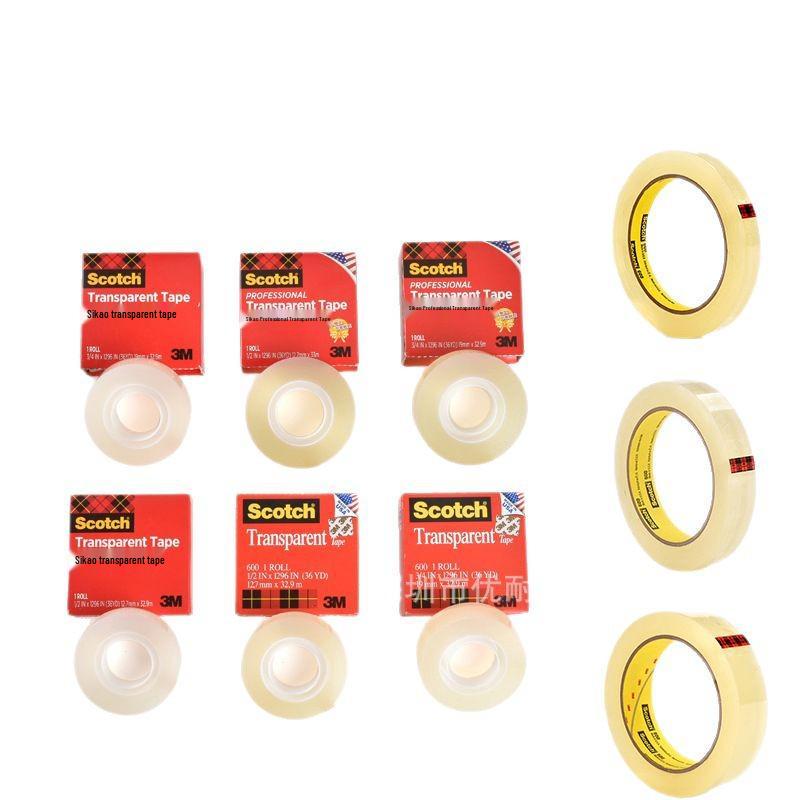 3M Transparent Tape 600: Residue-Free Adhesion Test Tape for Ink, Spray Paint, Stickiness & Tensile Strength