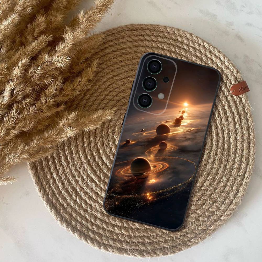 Phone Case For Samsung S25,S24,S21,S22,S23,S30,Ultra,S20,Plus,Fe,Lite,Note,10,9,5G Space For Galaxy Universe Black Cover
