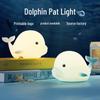Dolphin Rechargeable Two-Speed Silicone Night Light with Remote for Kids