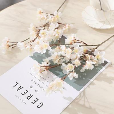 1 Pcs Artificial Cherry Blossom Flower Peach Blossom Branch Home Christmas Decoration Wedding Accessories