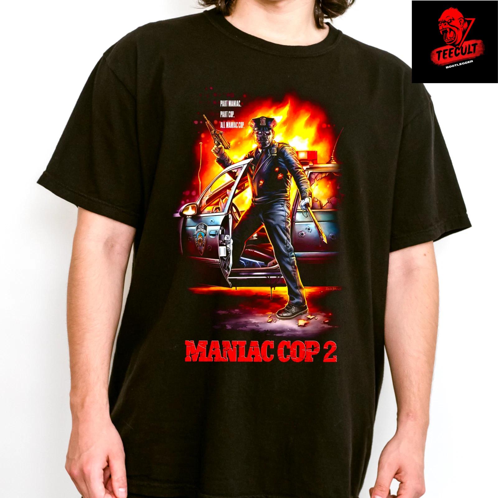 Men s and Women s T-shirts Maniac Cop 2 (1990) Cult Horror Action Movie Unisex Premium XS