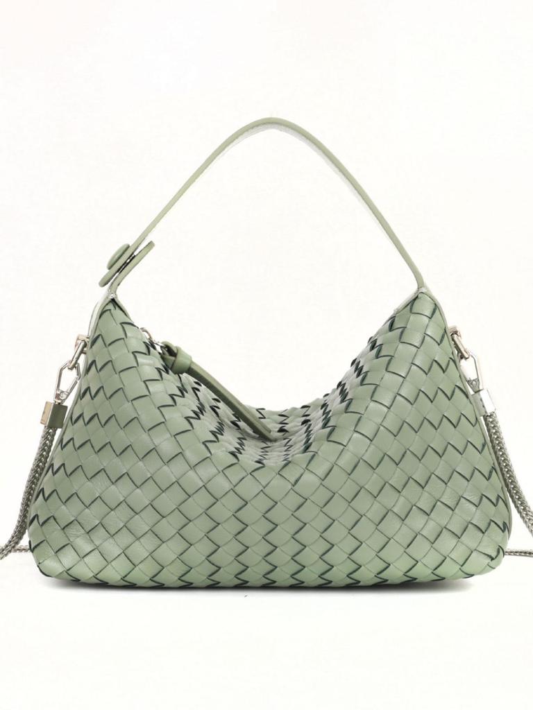 Handmade Lambskin Chain Crossbody Women's Dumpling Handbag