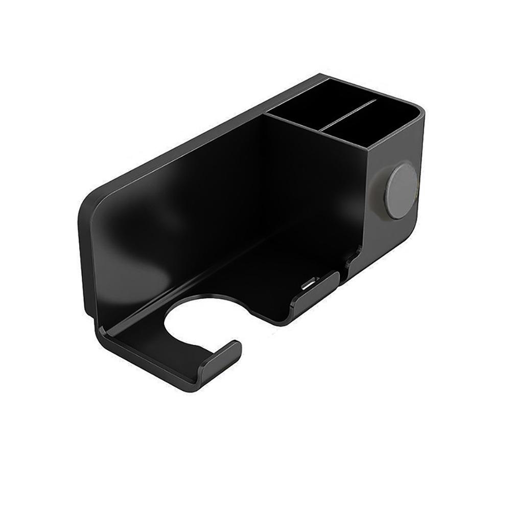 Wall Mounted Hair Dryer Holder Plastic Black White Grey Storage Box Shelf Bathroom Organizer Self Adhesive Dryer Hair Stand