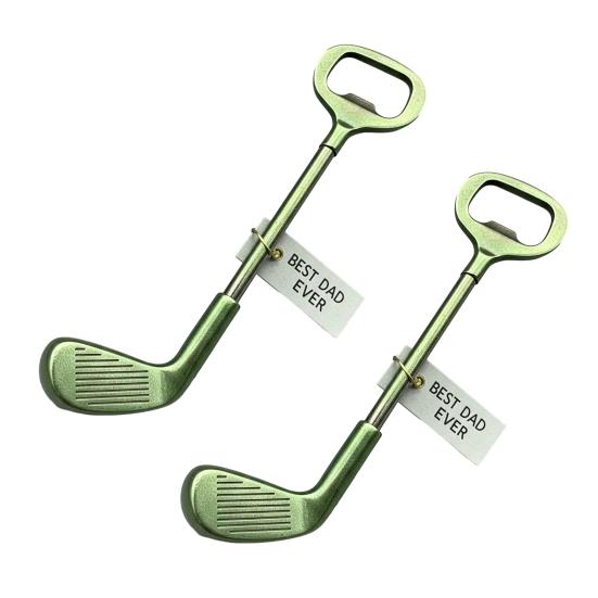 1/2Pcs Golf Club Bottle Opener Heavy Duty Metal Manual Beer Bottle Opening Tool Kitchen Gadget Father's Day Dad Golf Lover Gift