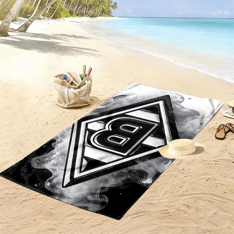 Borussia Monchengladbach Print Beach Towel, Large Soft Quick Dry Towel for Beach Camping Swimming