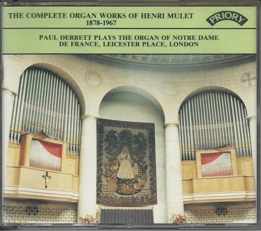 CD MULET; DERRETT, PAUL - Complete Organ Works PRCD242AB UK Classical Used