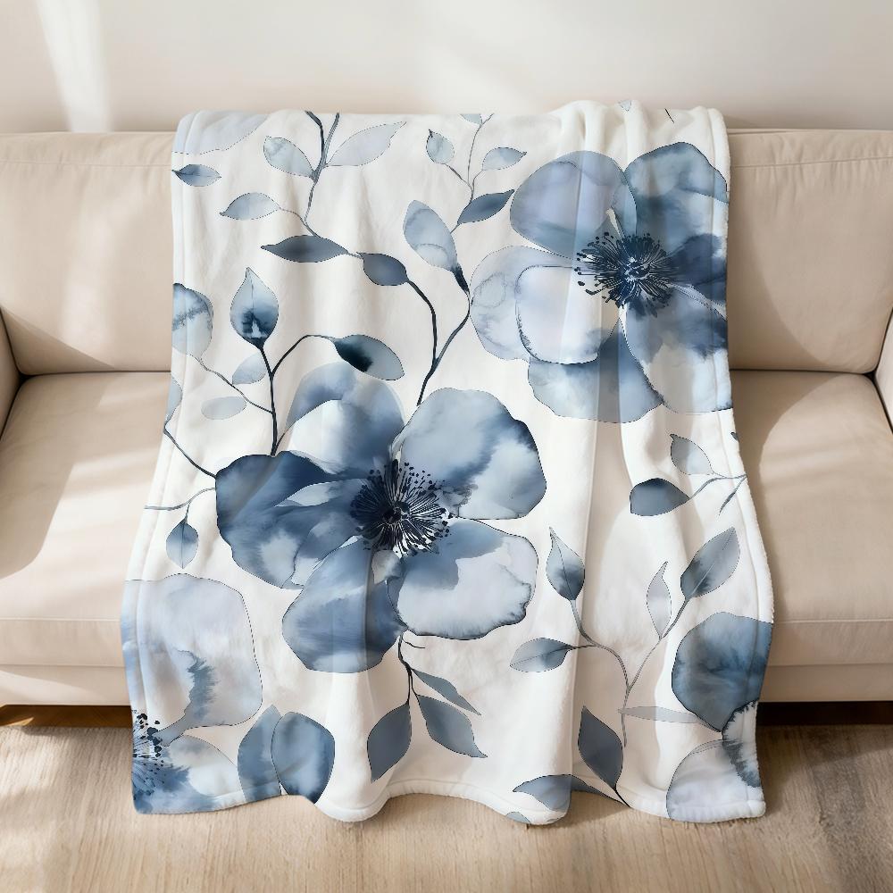 

Retro Fashion Vintage Flower art Roses Flannel Soft Warm Plush Blanket Sofa Living Room Pet Hogar Bedroom Gift Home Car Portable 75x90cm