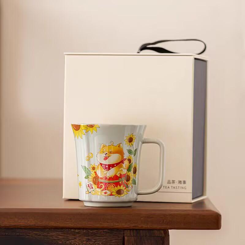 Plant Ash Ceramic Tea Cup Personal Special Water Cup Large Capacity High-End Office Tea Cup