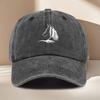 Men Women Vintage Washed White Horse Line Drawing Print Baseball Cap Lightweight Durable TextileAppropriate for Any Season