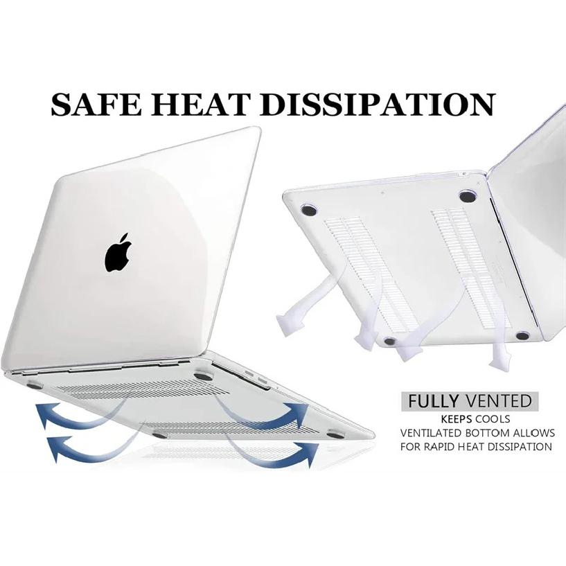 Kristallklares Laptop-Case für Macbook Air 13,6 M4 15 M3 Hartschalen-Cover für Mac Book Pro 13 M1 M2 14 M4 16 2025 Hülle Zubehör
