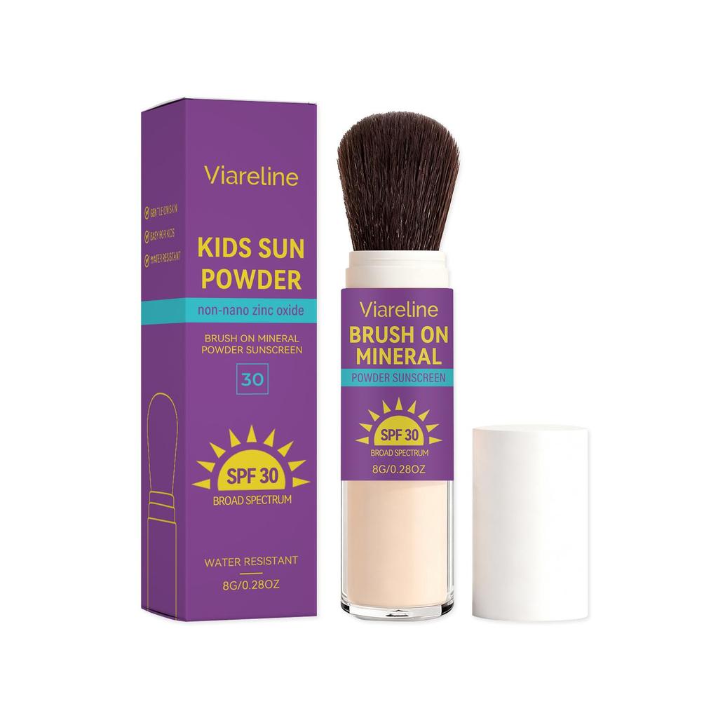 Viareline children's protective Loose Powder is gentle and skin-friendly, outdoor physical shade keeps the skin dry 1pc