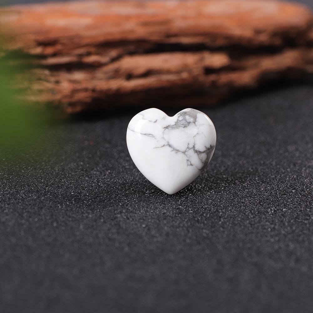 8x20mm Natural Stone Peach Heart Pendant - Crystal, Jade, Agate Gem for DIY Jewelry