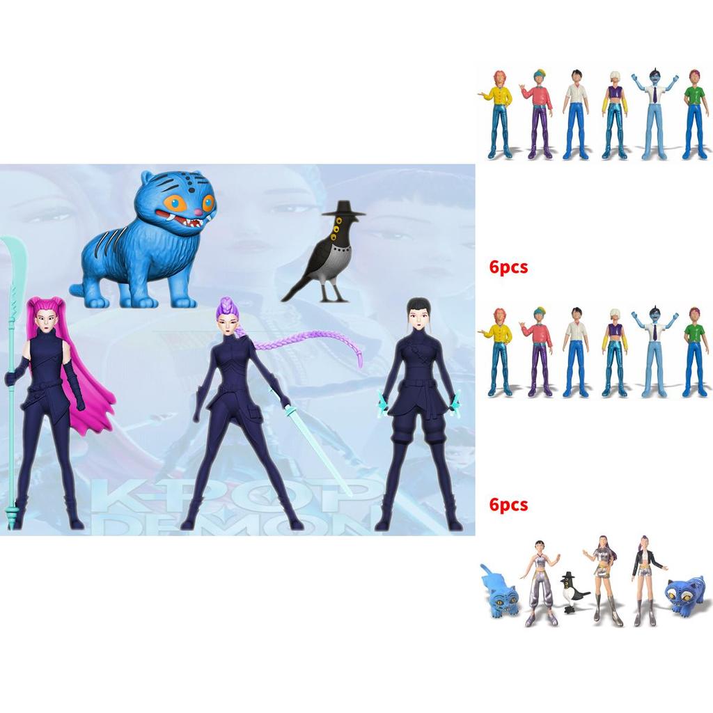 Kpop Demon Hunters Pvc Game Figure Model Collectible Desktop Decor For Fans