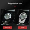 Diamond Steering Wheel Start Button Media iDrive AC Volume Knob Metal Crystal Sticker Accessories for BMW 5 X3 X4 Series