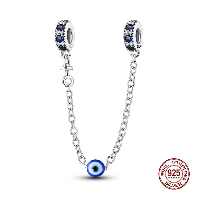 925 Silver Devil's Eye Charm Beads 3mm Fit DIY Bracelet Women's Fashion Jewelry Gift Original Handmade