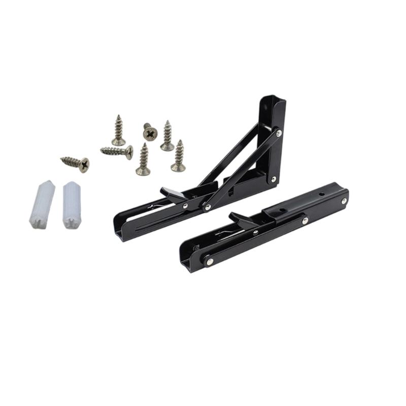 Space Saving Foldable Shelf Brackets Adjustable Wall Shelves Mounted Table Shelf Brackets for Home Office Garage