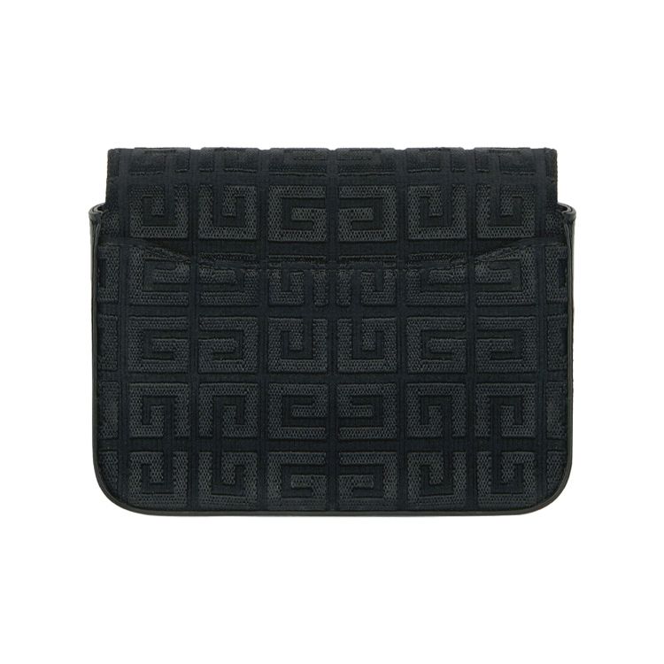 Givenchy 4G Logo Embroidered Metal Lock Chain Cotton Shoulder Crossbody Bag Women Bags Black BB50L3B18Z-001
