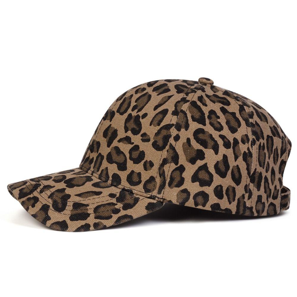 Visors Leopard Print Baseball Caps Vintage Sunshade Peaked Baseball Hats Adjustable Hiphop Style Sunshade Peaked Caps Men Women