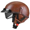 Retro Motorcycle Helmet DOT Approved Built In Sunglasses Casco Moto Helmet Detachable Insert Liner Vintage German Half Helmet