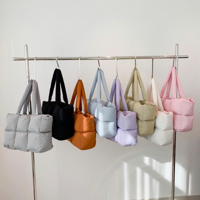 Korean Style Quilted Puff Shoulder Bag - 2025 Autumn/Winter Collection