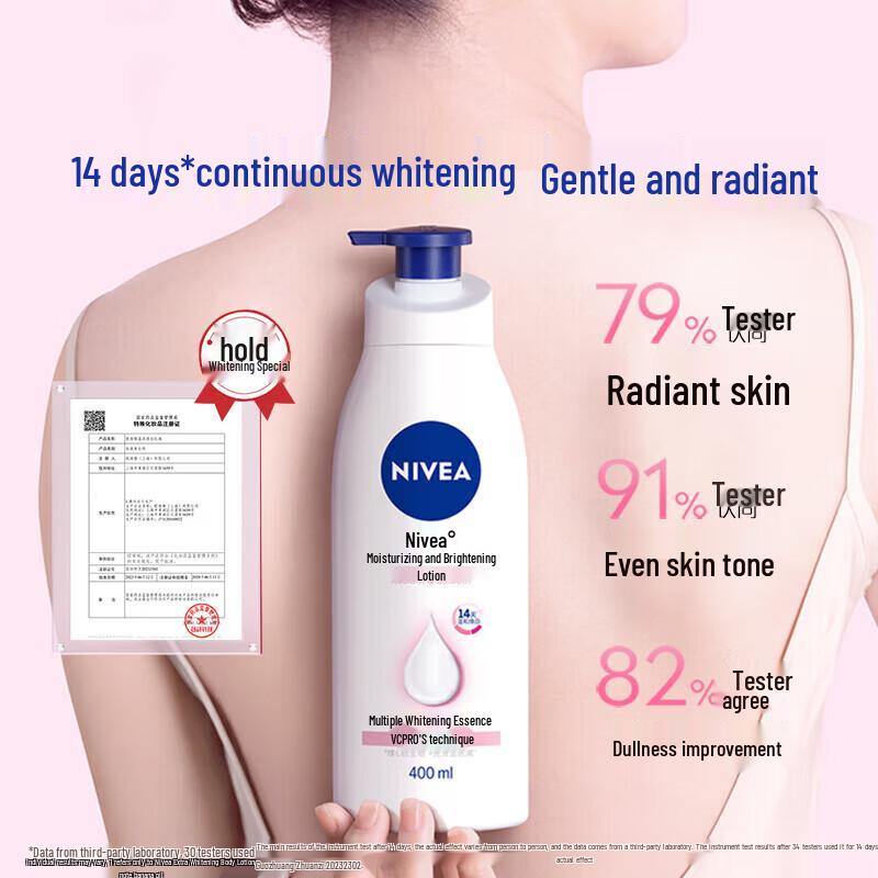 NIVEA Radiant White Moisturizing Body Lotion Twin Pack