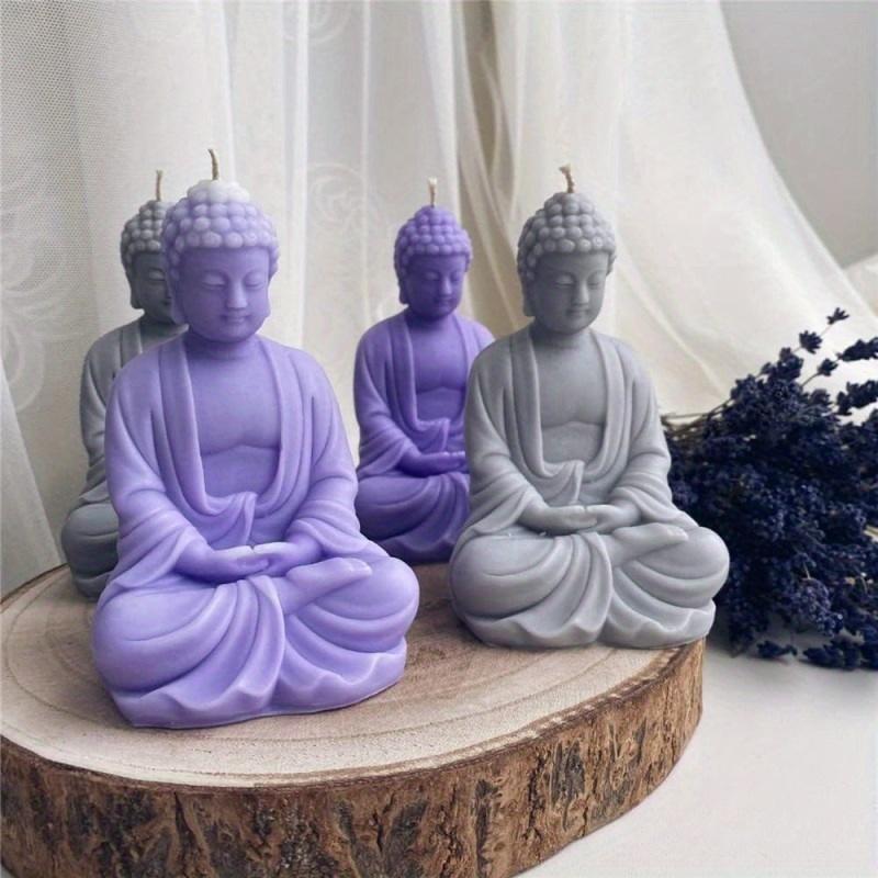 3D Buddha Silicone Mold for Soap Making, Candles, Plaster & Wax Crafts Reusable Flexible Mold for DIY Handmade Decor